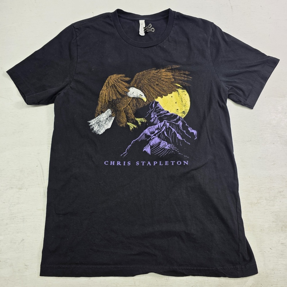 Chris Stapleton Country Rock Bald Eagle Blue‎ Ridge Mountains T-Shirt Men's Sz L